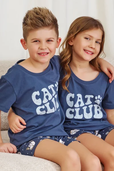 BLU Dětské pyžamo 7205 - bavlna - Modrá