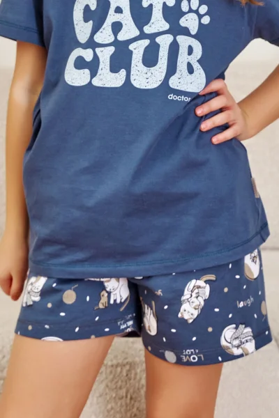 BLU Dětské pyžamo 7205 - bavlna - Modrá