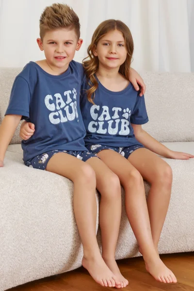 BLU Dětské pyžamo 7205 - bavlna - Modrá