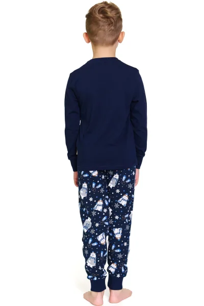 DARBLU Dětské pyžamo 7339 - bavlna - Tmavě modrá
