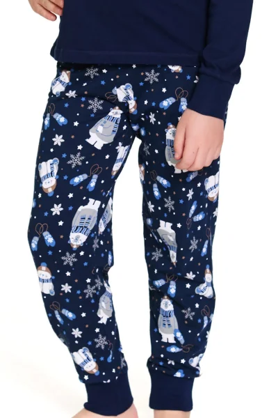 DARBLU Dětské pyžamo 7339 - bavlna - Tmavě modrá