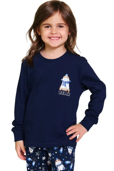 DARBLU Dětské pyžamo 7339 - bavlna - Tmavě modrá