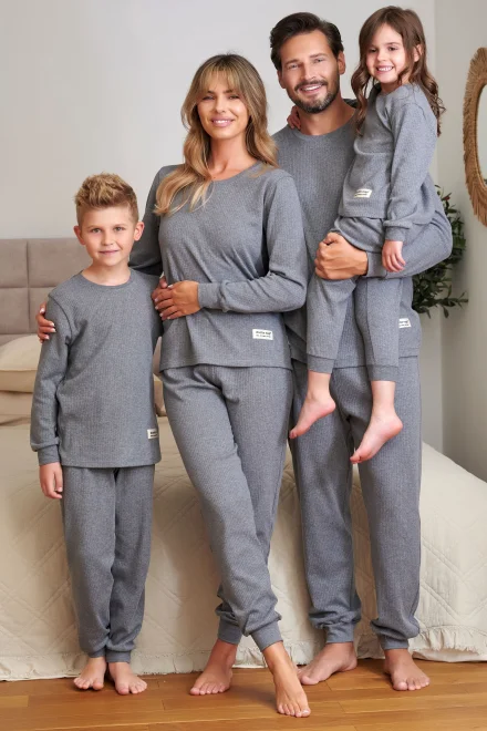 Dětské pyžamo Dark Grey - bavlna - Šedá