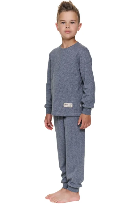 Dětské pyžamo Dark Grey - bavlna - Šedá