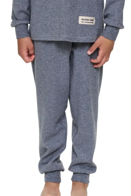Dětské pyžamo Dark Grey - bavlna - Šedá