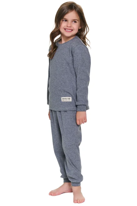 Dětské pyžamo Dark Grey - bavlna - Šedá