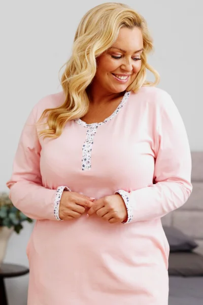 LIGPIN Noční košile 7323 - bavlna - Světle růžová