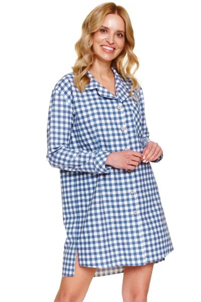 Noční košile 7300 - bavlna - Modrá