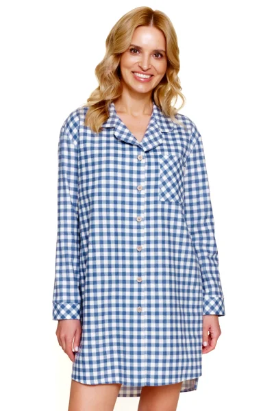 Noční košile 7300 - bavlna - Modrá