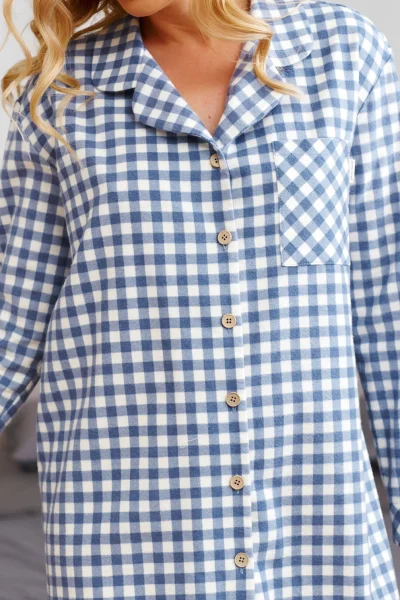 Noční košile 7300 - bavlna - Modrá