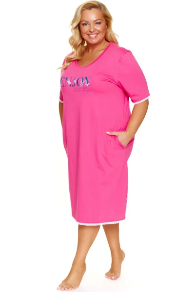 Noční košile 7327 - bavlna - Růžová