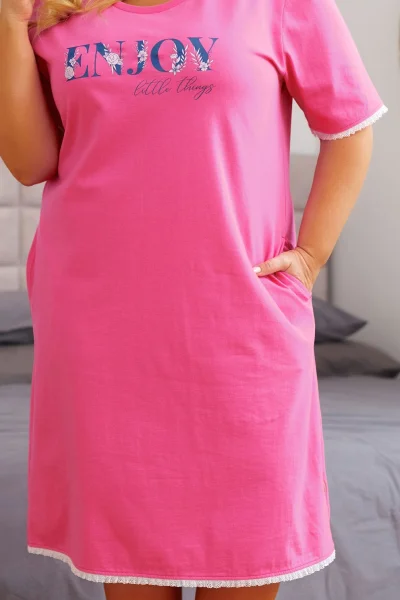 Noční košile 7327 - bavlna - Růžová