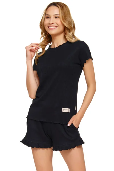 BLA Dámské pyžamo PM 4315 SS - Černá