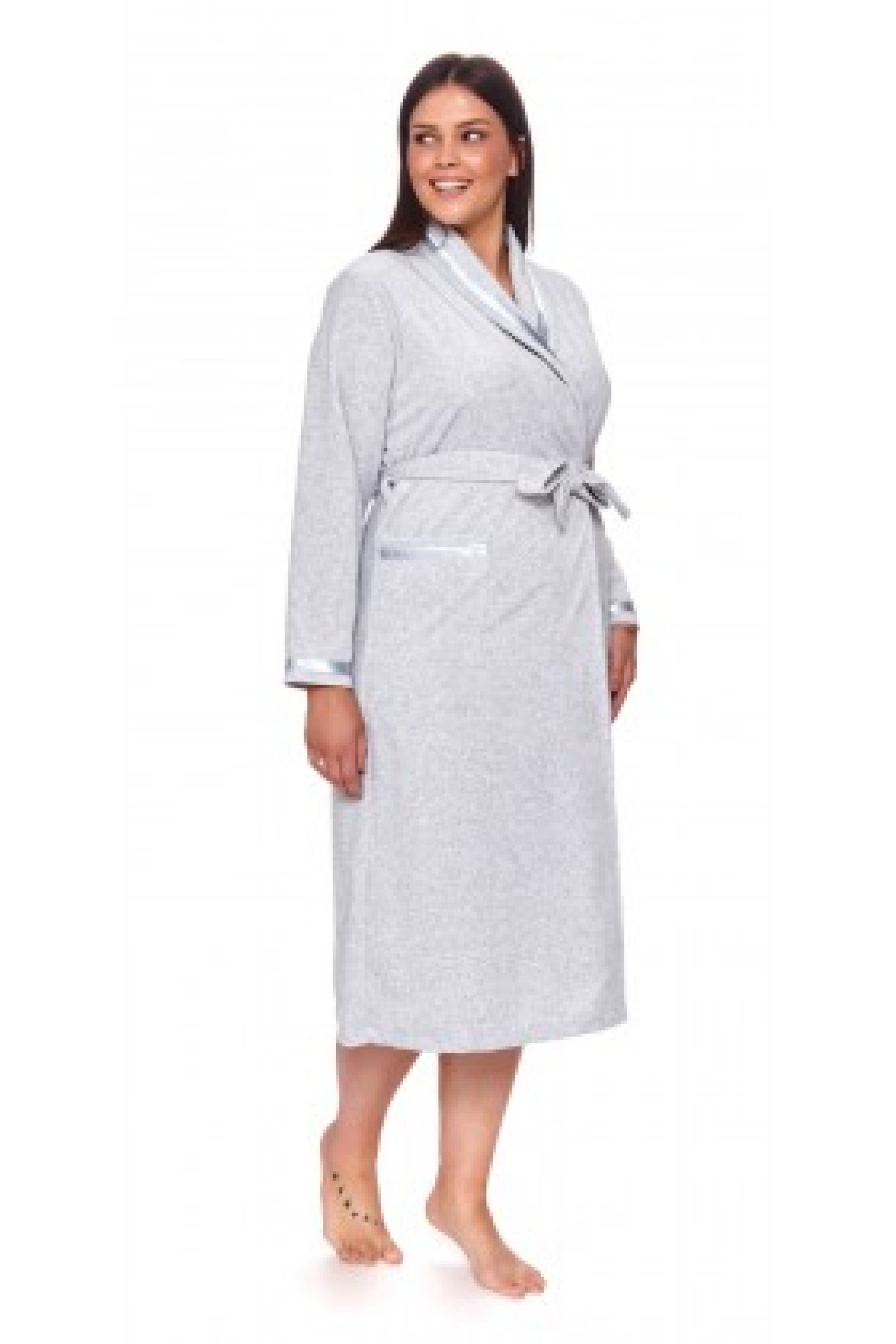 Nadčasový klasický dámský župan Doctor Nap SWA.1078 Světle růžová 2XL