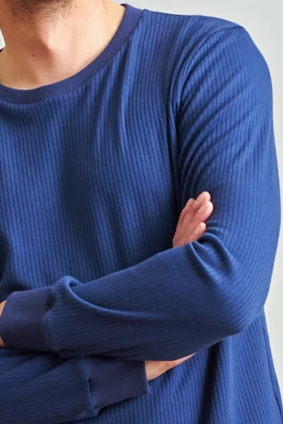 DARBLU Pánské pyžamo 7350 - bavlna - Tmavě modrá