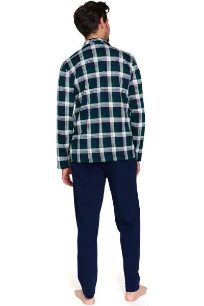 DARGRE Pánské pyžamo 7367 - bavlna - Tmavě zelená