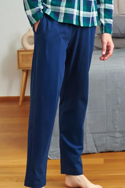 DARGRE Pánské pyžamo 7367 - bavlna - Tmavě zelená