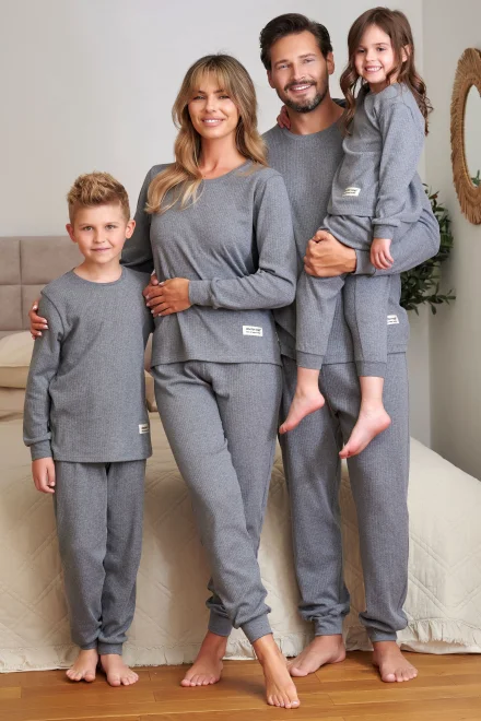 Pánské pyžamo Dark Grey - bavlna - Šedá