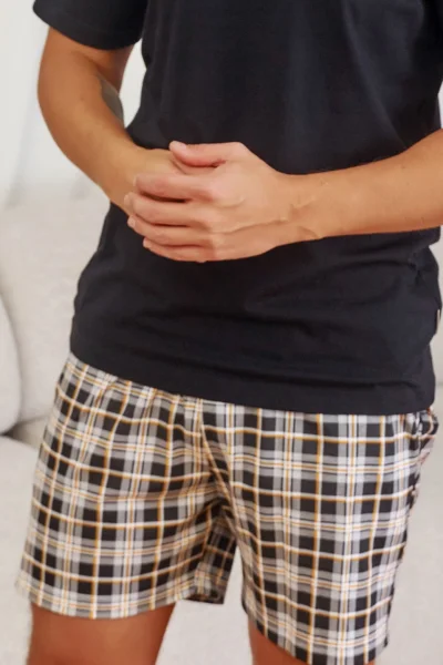 BLA Pánské pyžamo 7231 - bavlna - Černá