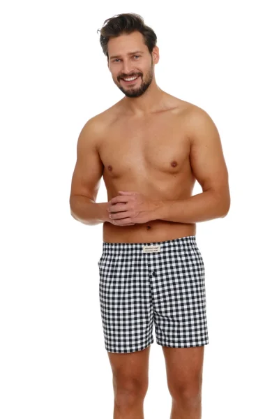 Pánské boxerky BOX.5165 - Černo-bílá