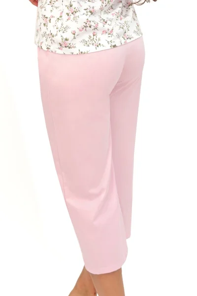 Dámské 3/4 pyžamo Emilia - Ecru-růžová