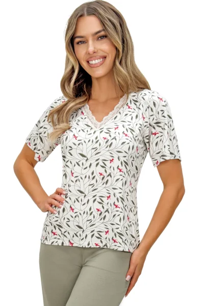 Dámské 3/4 pyžamo Melisa - viskóza - Světle zelená