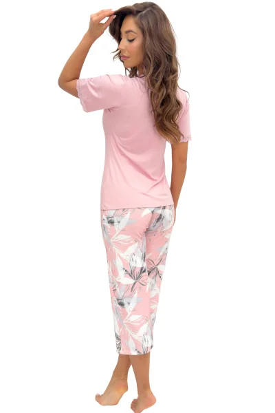 Dámské 3/4 pyžamo Evita - viskóza - Světle růžová
