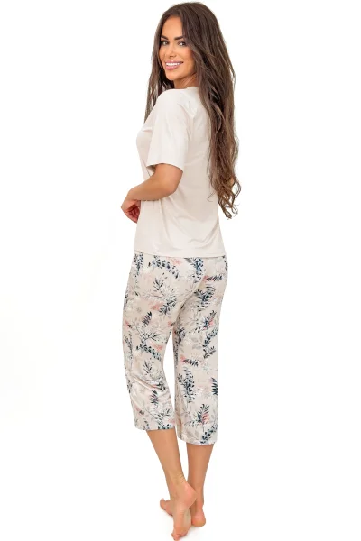 Dámské 3/4 pyžamo Goya - Světle béžová