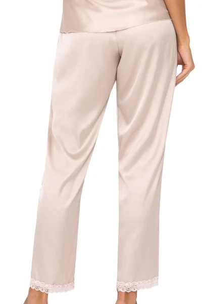 Dámské saténové pyžamo Tiffani - Béžová