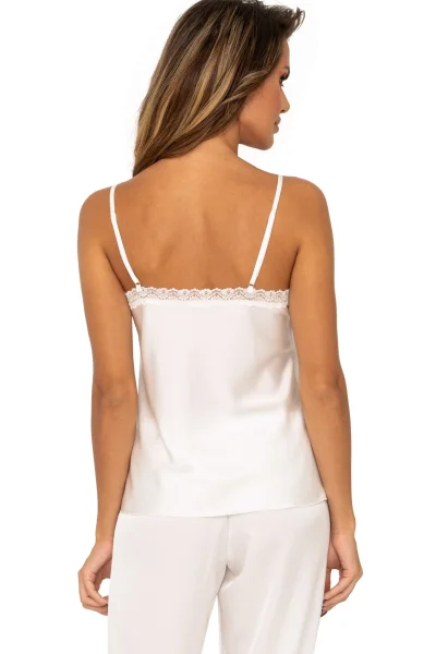 Dámské saténové pyžamo Tiffani - Ecru