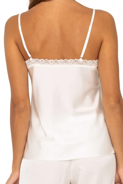 Dámské saténové pyžamo Tiffani - Ecru