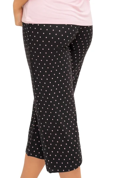 Dámské 3/4 pyžamo Pati - viskóza - Růžovo-černá