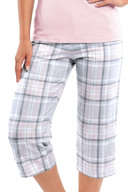 Dámské 3/4 pyžamo Dani - bavlna - Starorůžová