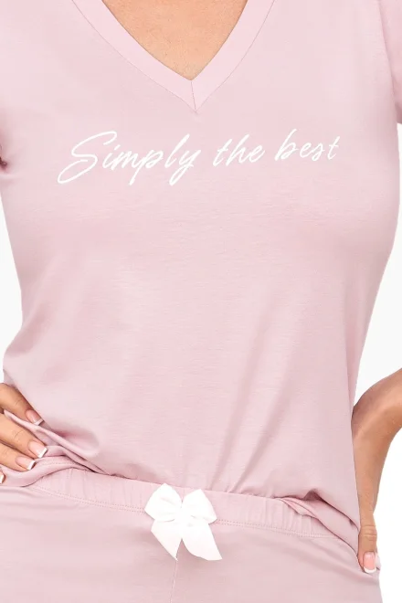 Dámské pyžamo Simply the best - viskóza - Světle růžová