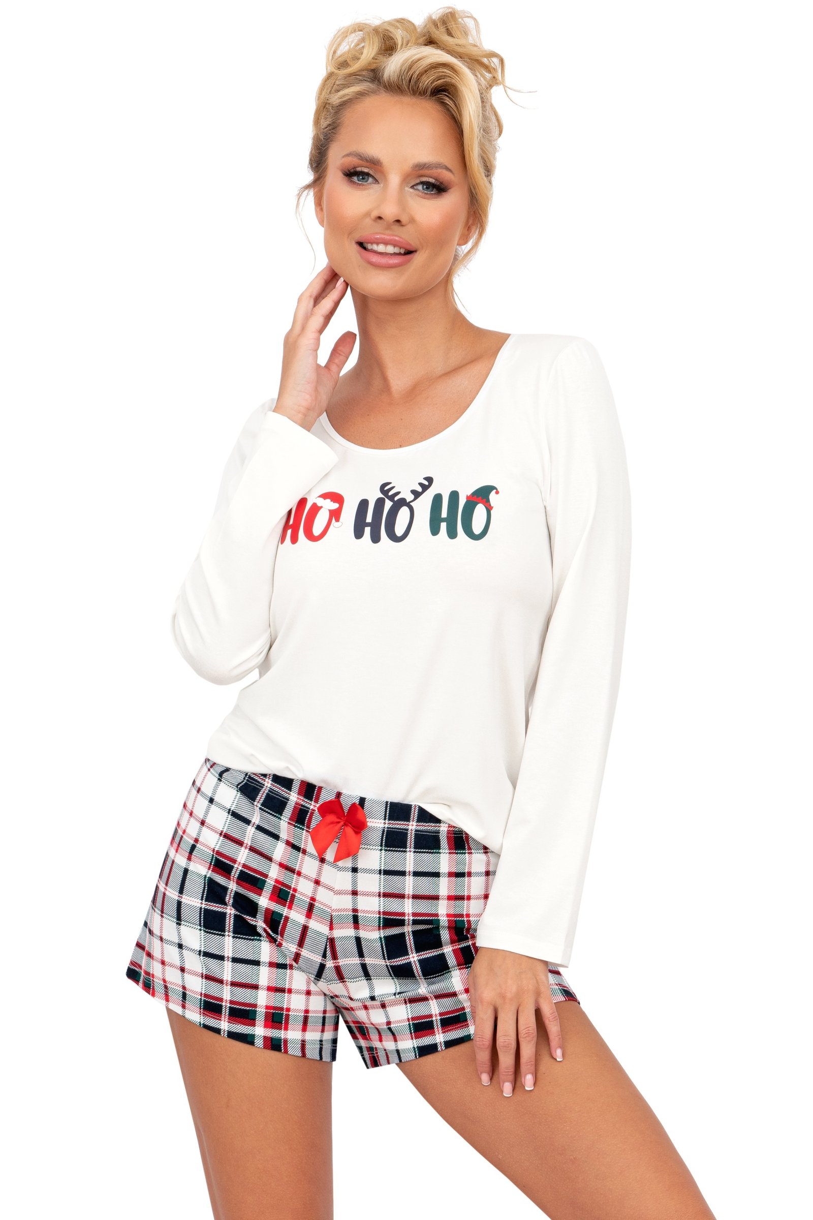 Dámské vánoční pyžamo Donna HoHo II - bavlna Ecru XL(42)