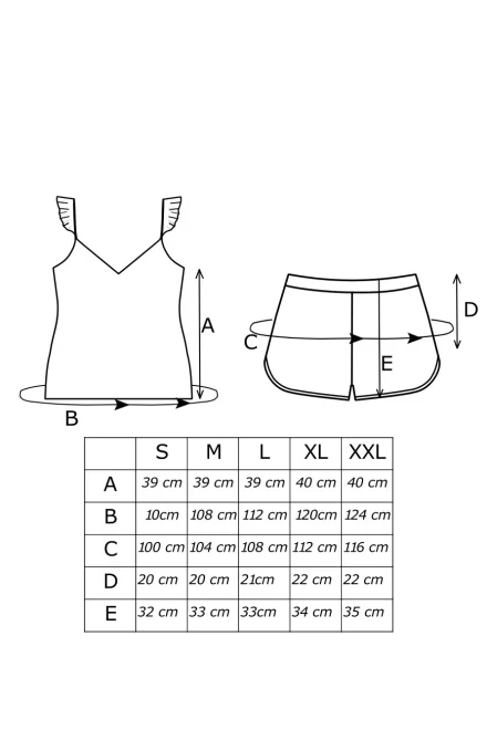 Dámské pyžamo na ramínkách Cherry - bavlna