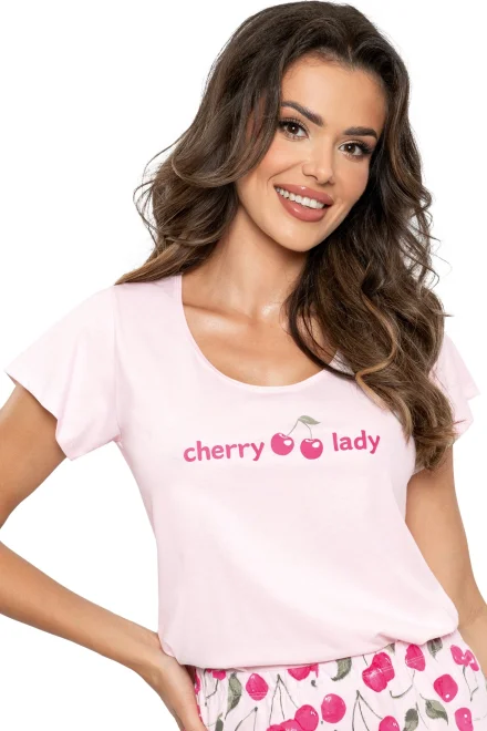 Dámské pyžamo Cherry - bavlna - Růžová