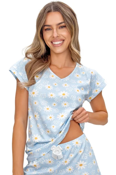 Dámské pyžamo Margaret - bavlna - Světle modrá