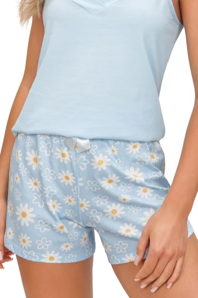 Dámské pyžamo Margaret - na ramínkách - Světle modrá