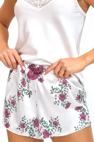 Dámské pyžamo Julia - s krajkou - Ecru