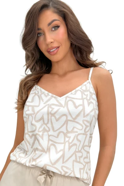 Dámské pyžamo Adore - na ramínkách - Béžová