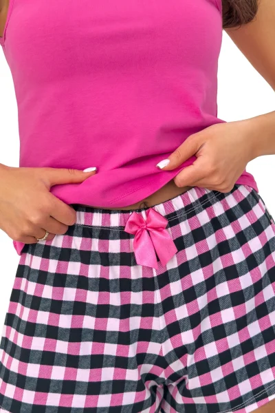 Dámské krátké pyžamo Molly - Fuksiová