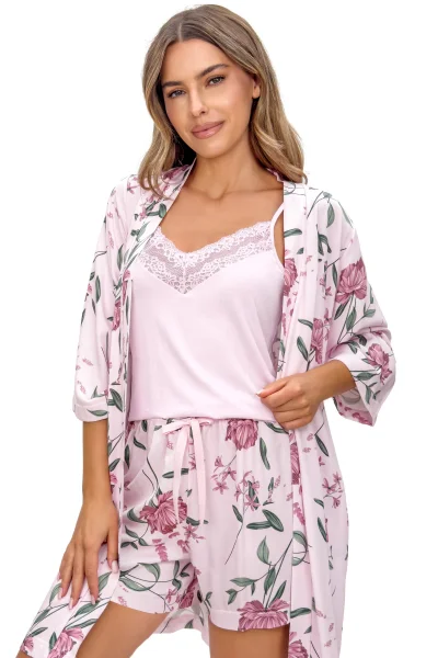 Dámské pyžamo Gabriela - na ramínkách - Pudrově růžová