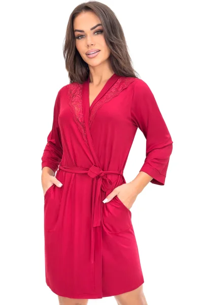 Dámský župan Sonia - viskóza - Bordó