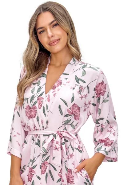 Dámský župan Gabriela - viskóza - Pudrově růžová