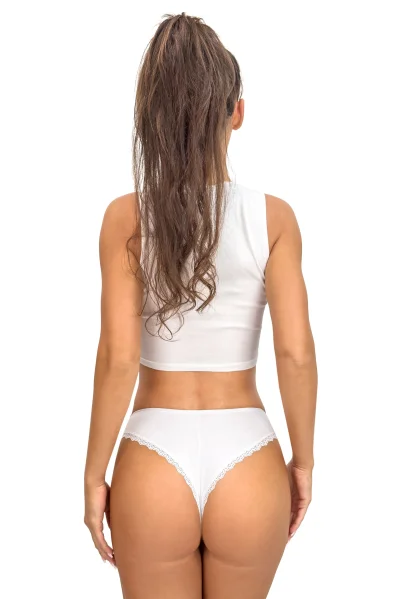 Brazilky Omari - viskóza - Bílá