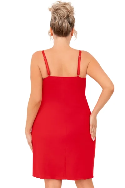 Noční košilka Sylvia - plus size až do 6XL - Červená