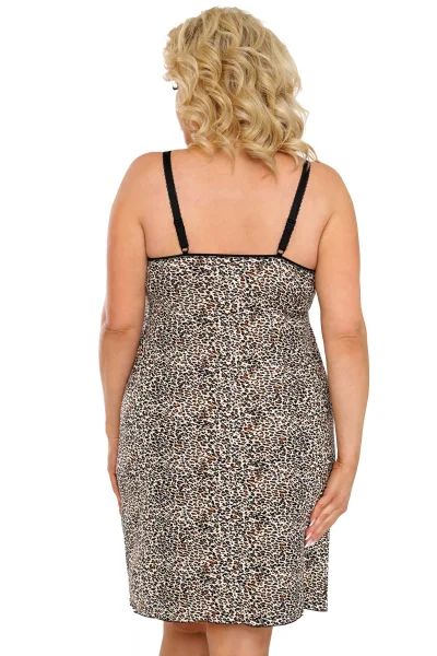 Noční košilka Omari II - plus size až do 6XL - Hnědá
