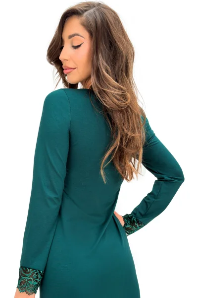 Noční košilka Melania - Tmavě zelená