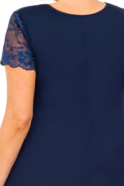 Noční košilka Livia Maxi - viskóza - Tmavě modrá